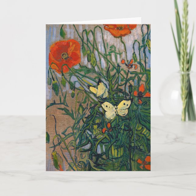 Carte Vincent van Gogh - Papillons et papillons (Devant)