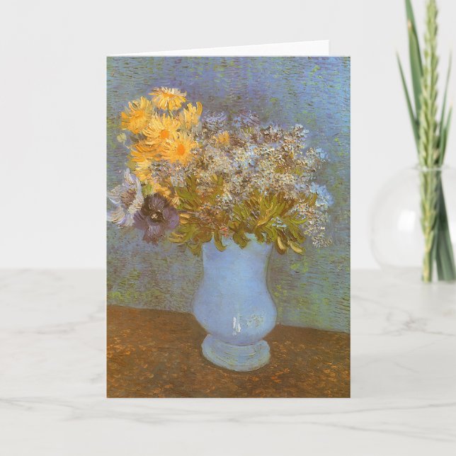 Carte Vincent van Gogh Vase de Lilacs, Daisées, Anémones (Devant)