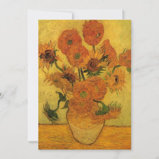Carte Vincent van Gogh Vase de vie morte avec 15 tournes (Devant)