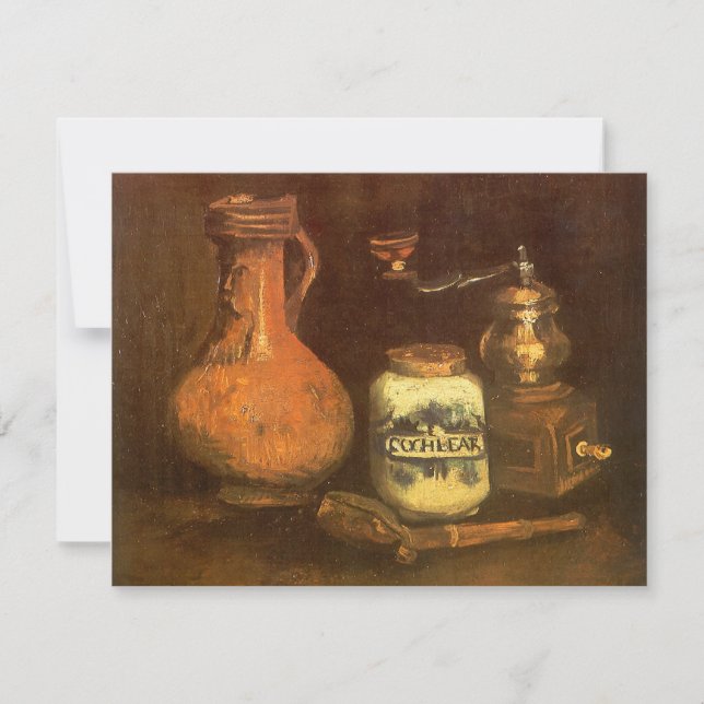 Carte Vincent van Gogh - Vie morte avec moulin à café (Devant)