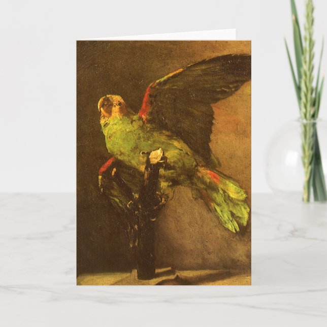 Carte Vincent van Gogh - Vie morte avec perroquet vert (Devant)