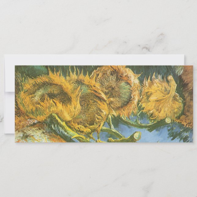 Carte Vincent van Gogh - Vie morte : Quatre tournesols c (Devant)