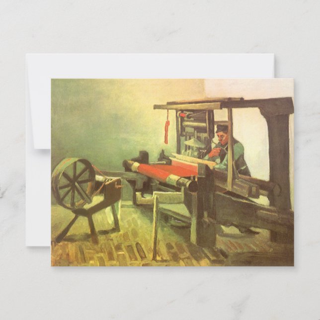 Carte Vincent van Gogh Weaver face à la roue à rotation  (Devant)
