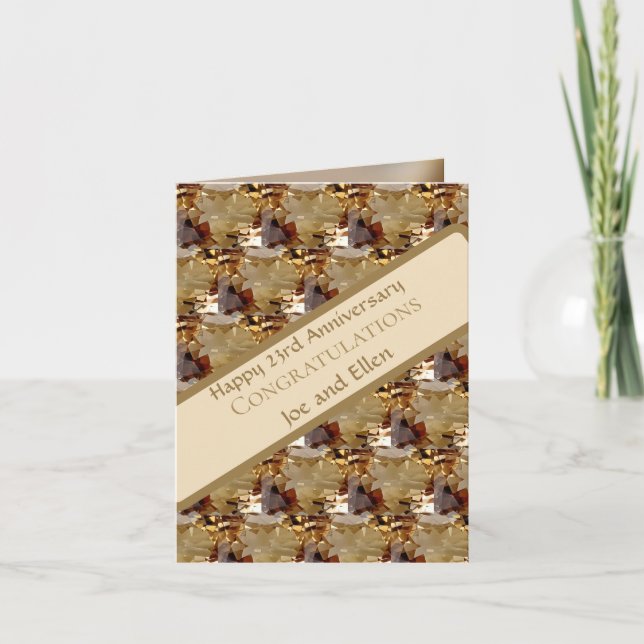 Carte Vingt-troisième anniversaire Mariage, Topaz, (Devant)