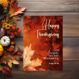 Carte Vins sombres Bible Psaume 69:30 Bon thanksgiving