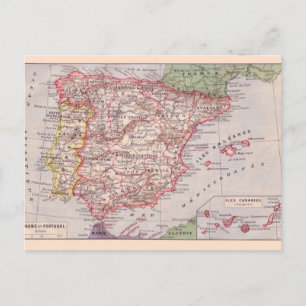 Carte vintage, 1920, Espagne
