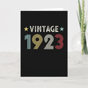 Carte Vintage 1923 100e cadeau d'anniversaire 100 ans