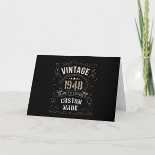 Carte Vintage 1948 Limited Edition Personnalisé