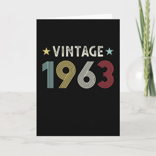 Carte Vintage 1963 60e cadeau d'anniversaire 60 ans