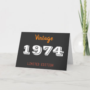 Carte Vintage 1974 édition limitée 50e cadeau d'annivers