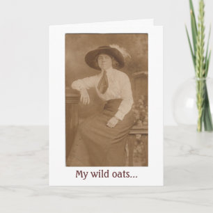 Carte Vintage - Achat sauvage transformé en blé déchiré,