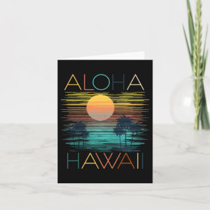 Carte Vintage Aloha Hawaii Luau Hawaiian Vacances Costum