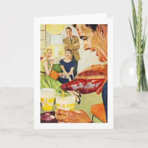 Carte Vintage - Amis de la bière,