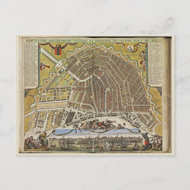 Carte vintage Amsterdam (Devant)