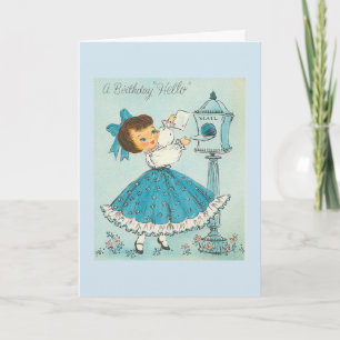 Carte Vintage - Anniversaire Bonjour,