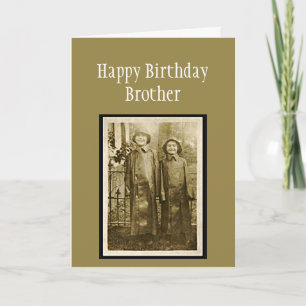 Carte Vintage Anniversaire Brother Fun Photo