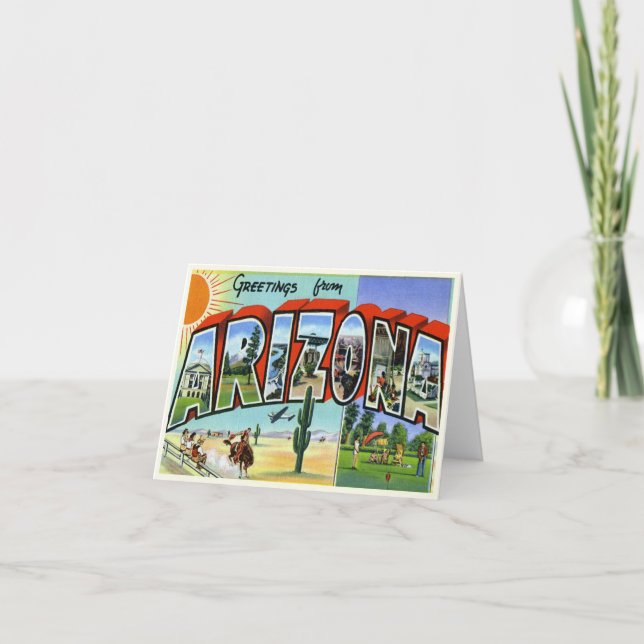 Carte vintage Arizona (Devant)