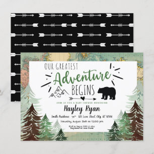 Carte vintage Baby Boy Notre plus grande aventure