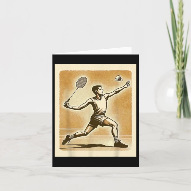 Carte Vintage Badminton Player Shutter Badmintoner (Devant)