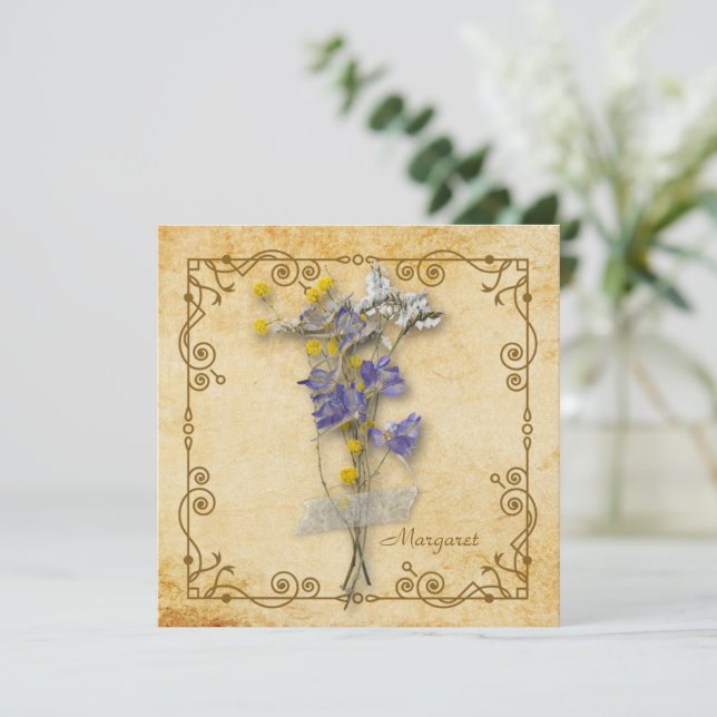 Carte Vintage Beautiful Beige (Debout devant)