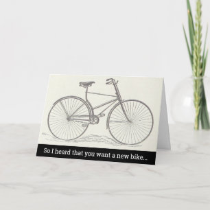 Carte Vintage Bike + Disappointment Birthday Card