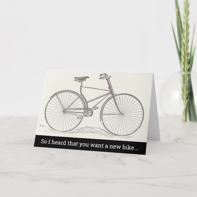 Carte Vintage Bike + Disappointment Birthday Card (Devant)