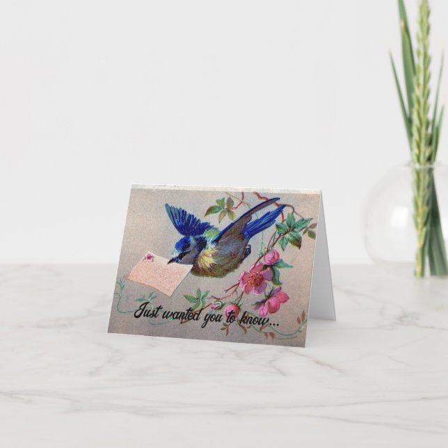 Carte vintage Bird Note (Devant)