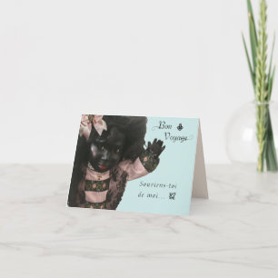 Carte vintage Black Doll Bon Voyage
