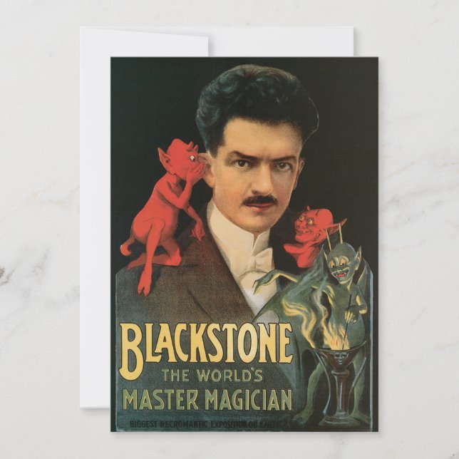 Carte Vintage Blackstone Le maître magicien du monde (Devant)