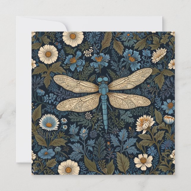 Carte Vintage blue Dragonfly (Devant)