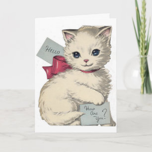 Carte Vintage - Bonjour - Comment Es-Tu ?,