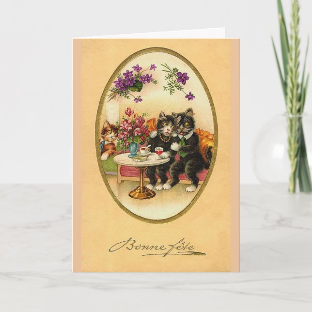 Carte Vintage - Bonne Fete (Joyeux anniversaire), (Devant)