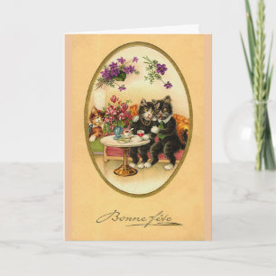 Carte Vintage - Bonne Fete (Joyeux Anniversaire),