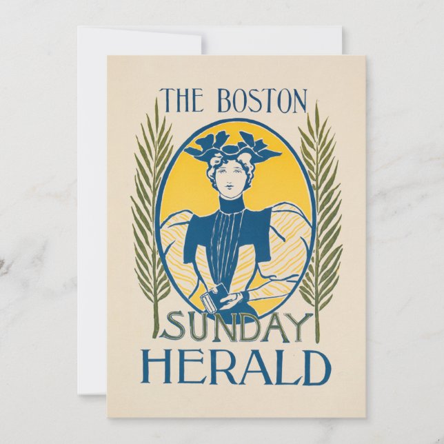 Carte Vintage Boston Sunday Herald (Devant)