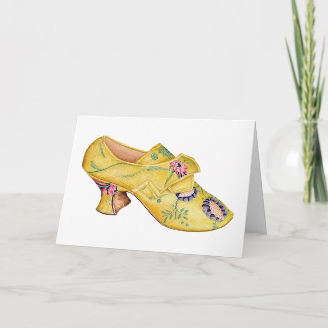 Carte vintage Brocade Chaussure (Devant)