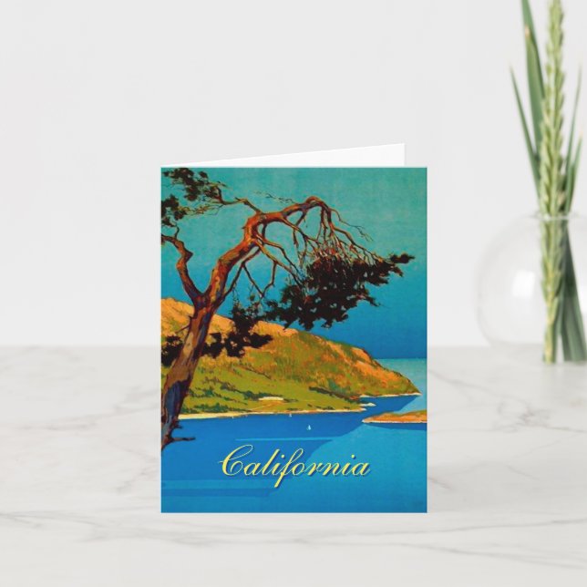 Carte Vintage California Coast Travel (Devant)