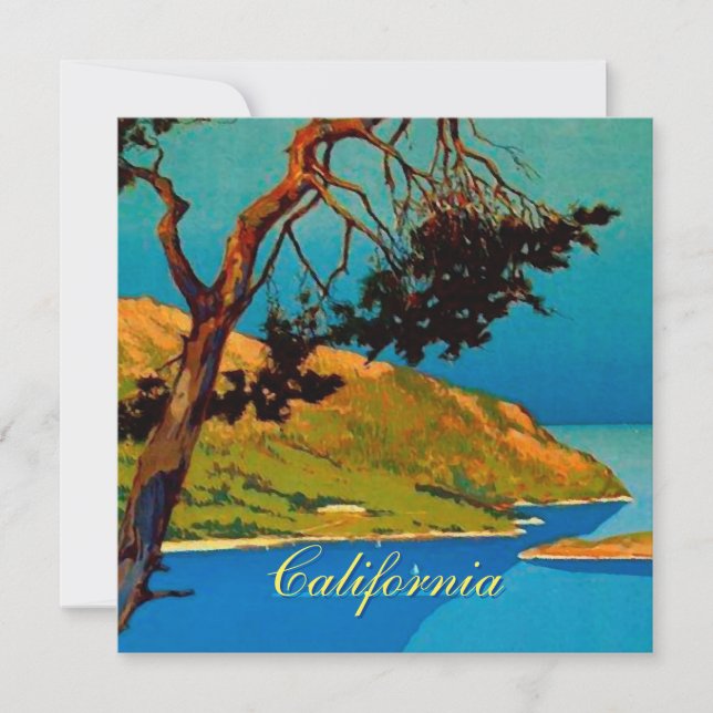 Carte Vintage California Coast Travel (Devant)