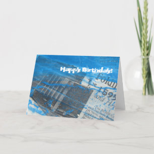 Carte Vintage Camera Grunge, Joyeux Anniversaire !