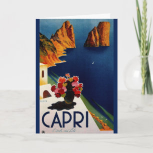 Carte Vintage Capri Italie Voyage