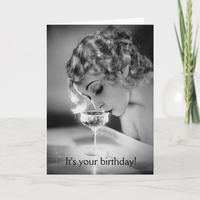 Carte Vintage - C'est ton anniversaire !, (Devant)