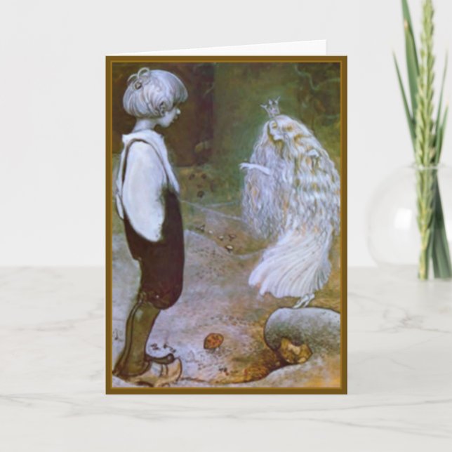 Carte Vintage Child and Faerie Drawing (Devant)