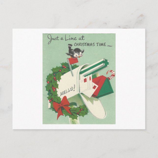 Carte Vintage Christmas Bird Card (Devant)
