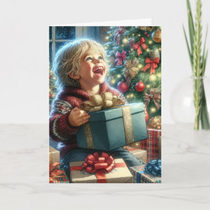 Carte Vintage Christmas Eve Joie personnalisée