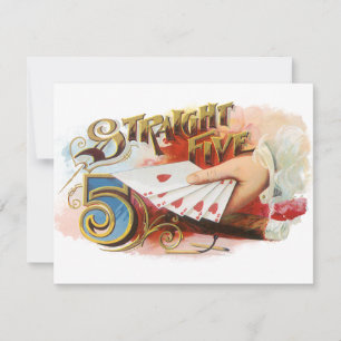 Carte Vintage Cigar Étiquette Art Flush droit avec Coeur