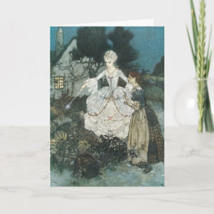 Carte Vintage Cinderella Fairy Godmère par Edmund Dulac