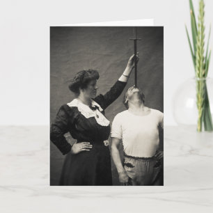 Carte Vintage Circus Sideshow Sword Swallower Freak
