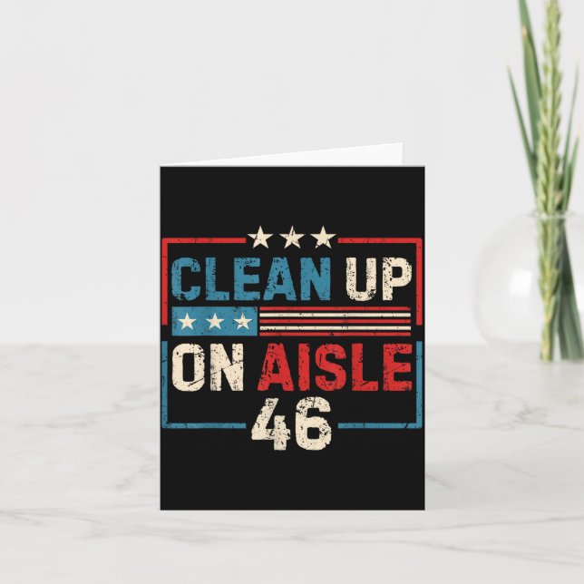 Carte Vintage Clean Up In Aisle 46 American  (Devant)