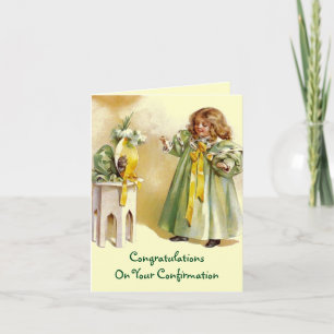 Carte Vintage Confirmation Félicitations Sm Note Card