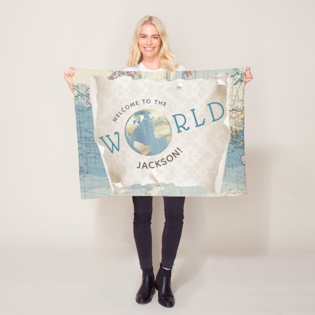 Carte vintage Couverture bébé (En situation)