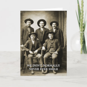 Carte Vintage Cowboy Antique Men West Photo Drôle